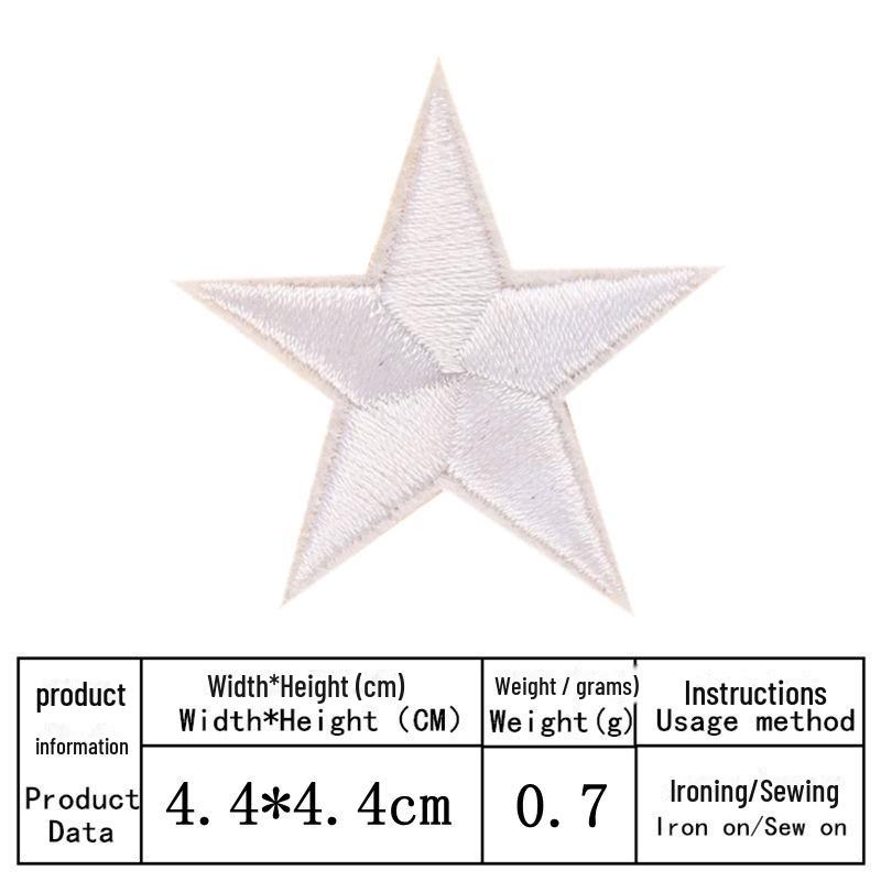 Five-Pointed Star Embroidery Cloth Badge