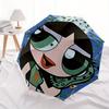 The Powerpuff Girls Season Automatic Folding Umbrella with Sturdy Iron Frame, Portable Compact Travel Umbrella All-Season Use Parties012