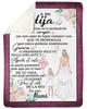 MI HIJA CON AMOR MAMA| Comfortable high-quality fleece Sherpa woven blanket