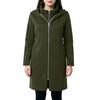 Women's Fashion Casual Solid Color Hooded Pocket Long Sweatshirt With Zipper, Mid-Length Fake Two-Piece Loose Coat