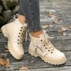 Fashion Thicken Plush Warm Ankle Boots for Women Fashion Thick Sole High Top Winter Sneakers Woman Comfort Non Slip Fur Lined Snow Boots
