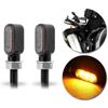 1 Pair Motorcycle Led Mini Turn Signal Light Blinker Indicator Dc 12v Aluminum Alloy E-bike Side