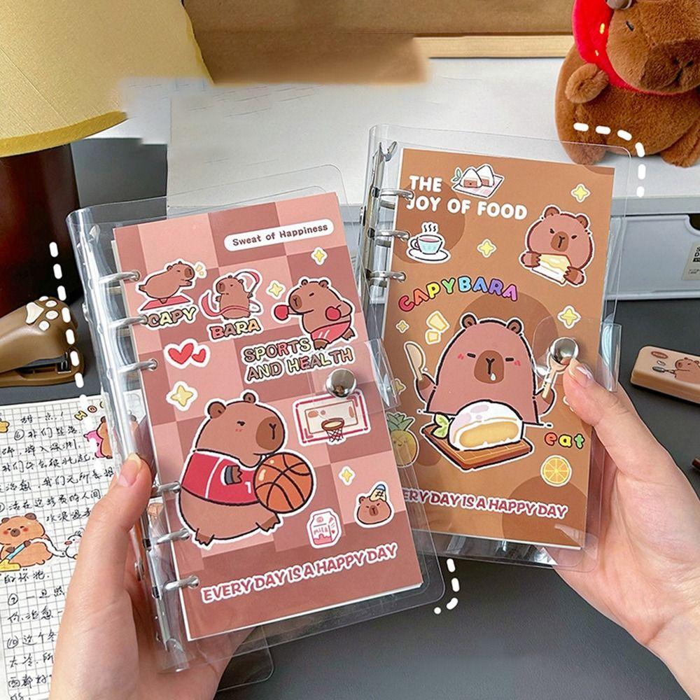 

Милые ежедневные заметки, мультяшный маленький блокнот, портативная книга с отрывными листами для девочек-капибар