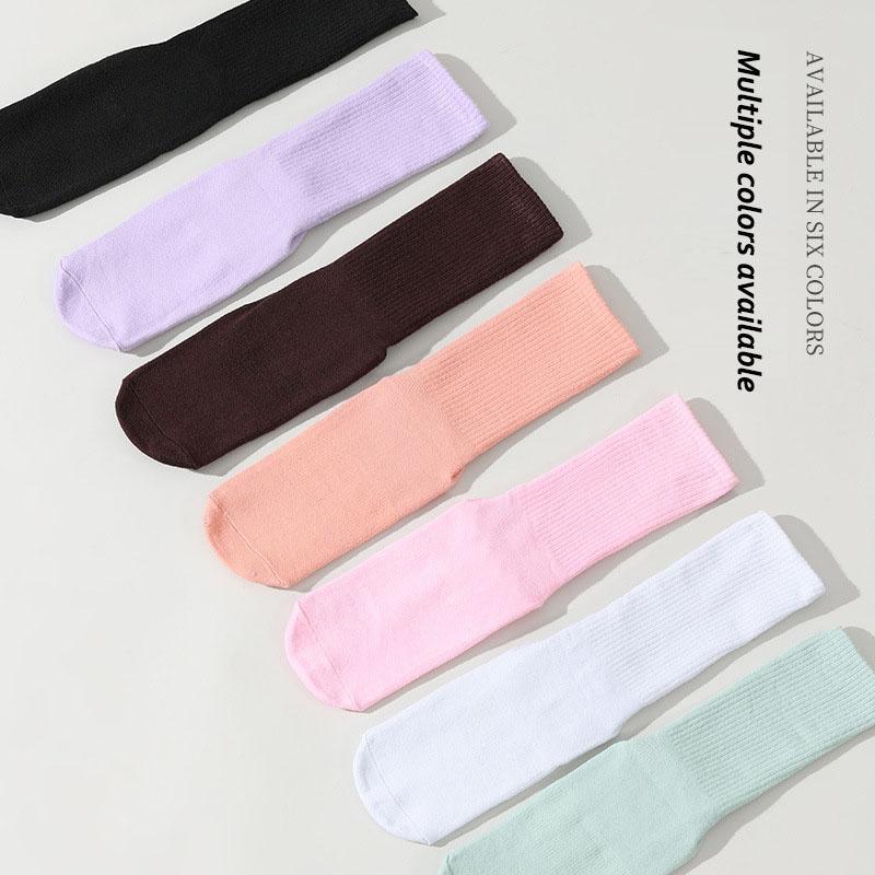 Women Yoga Socks Professional Anti Slip Indoor Fitness Pilates Floor Active Mid-Calf Socks