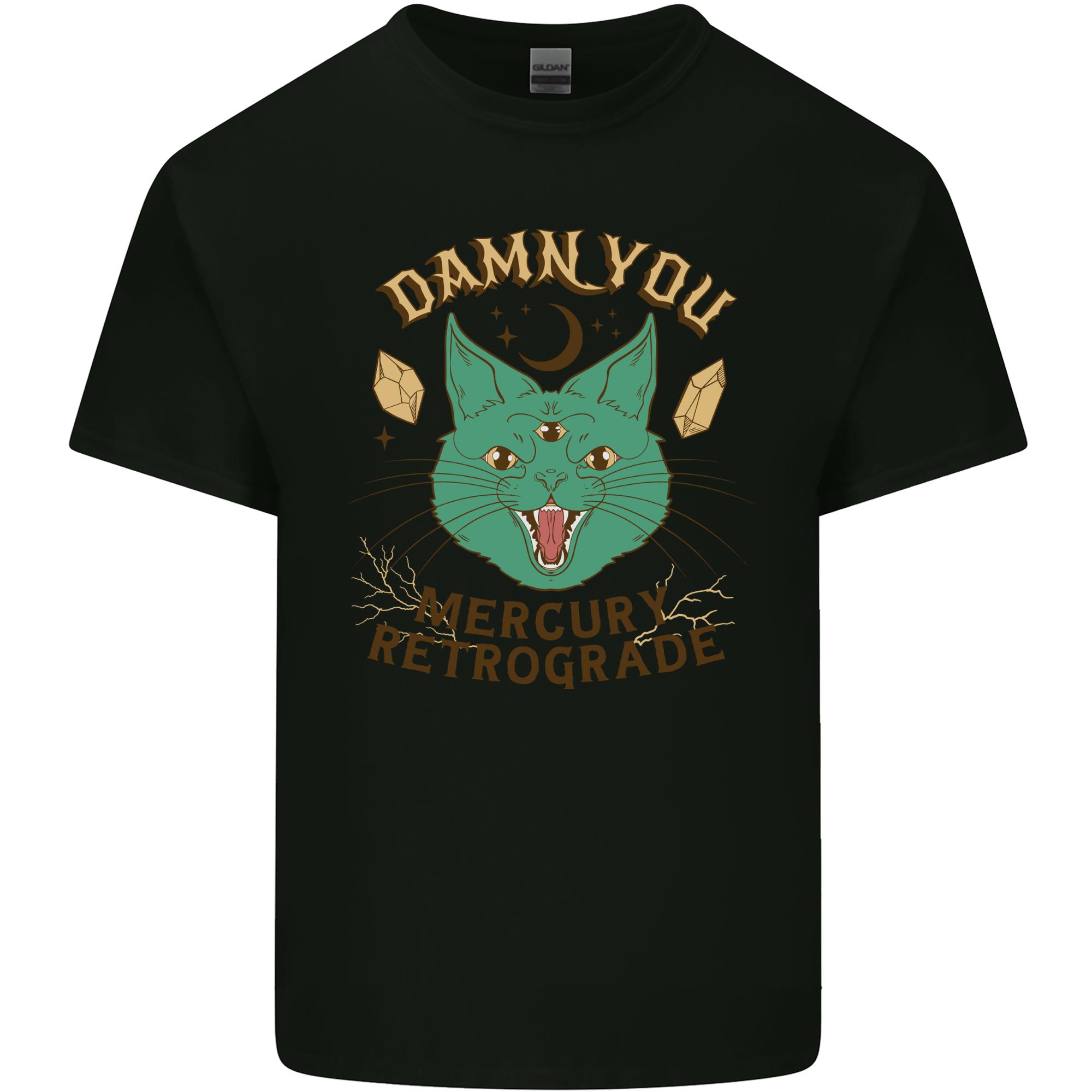 Evil Cat Damn You Mercury Retrograde Unisexs Light Cotton TShirt S
