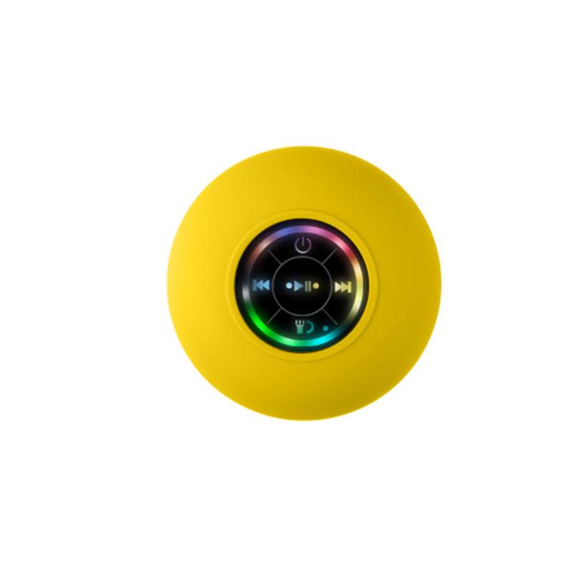 Portable Wireless Bluetooth Speaker LED Light IPX4 Waterproof Loudspeaker Outdoor Bathroom Large Suction Cup Stereo Sound Box