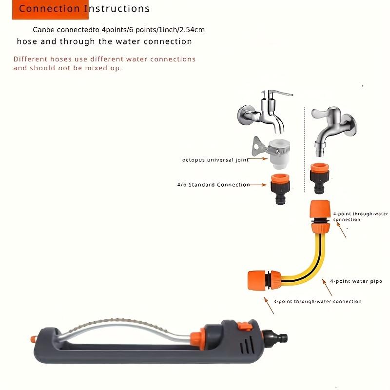 1 Stück Automatischer Oszillierender Rasensprenger, Kunststoff Gartenbewässerungssprenger mit Verstellbarer Düse, Geeignet für Rasen, Blumenbeet und GartenbewässerungC
