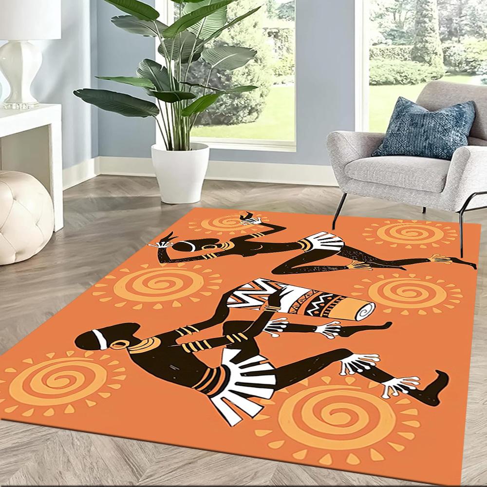 African Dance Celebration Floor Mats for Living Room, Bedroom and Room Decoration Are Suitable for Gifts.