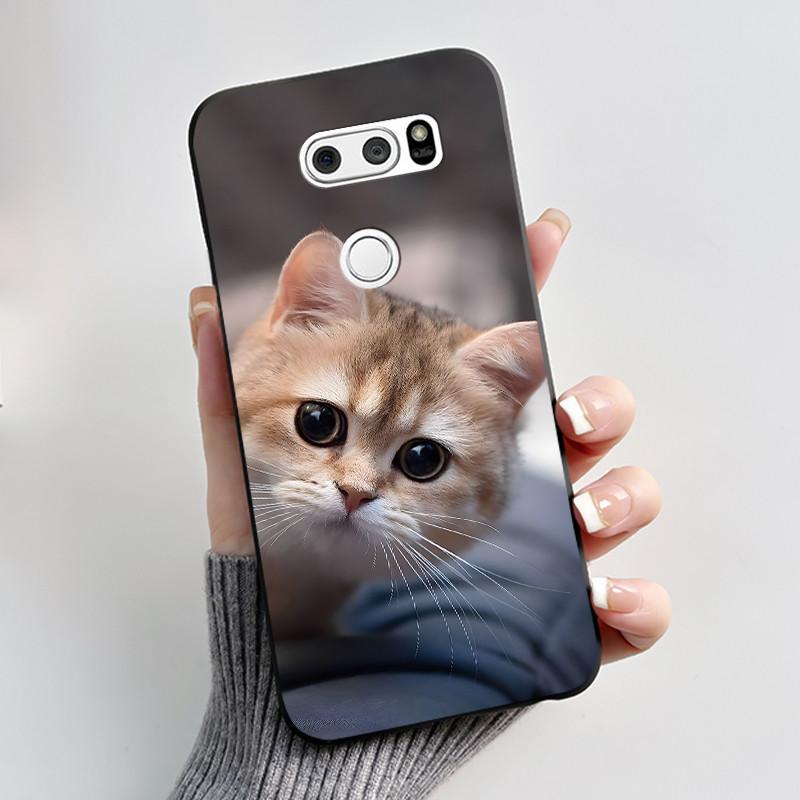 Cute Case For LG V30 V30+ Plus Funda LG V30s ThinQ Capa LG V35 ThinQ Printing Shell Protective Cover Soft Silicone Cartoon Cases