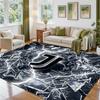 Juventus FC Design Crystal Velvet Rug Soft Decorative Mat for Bedroom Entrance