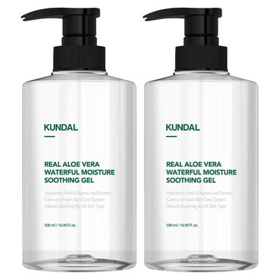 Real Aloe Vera Moisture Soothing Gel, 500ml, 2 Units