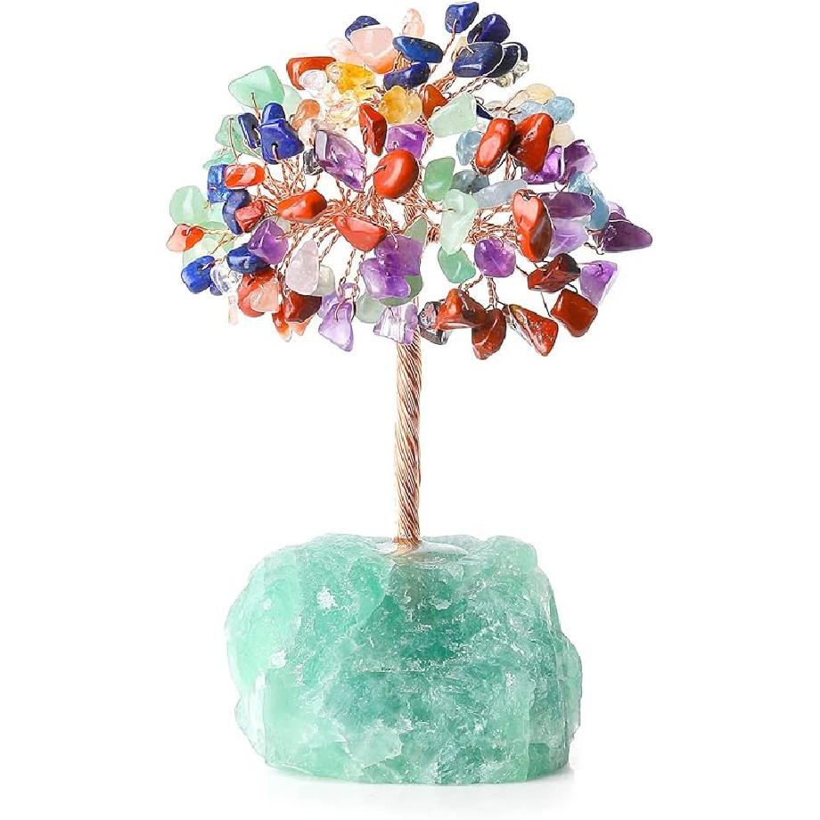 DUQGUHO Crystal Tree Amethyst Crystal with Natural Quartz Amethyst Stone Base Crystal Tree for Decor Reiki Luck Crystal Spiritual Gifts