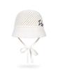 Bajal New Wave Bazal Punched Knit Bonnet Hat White