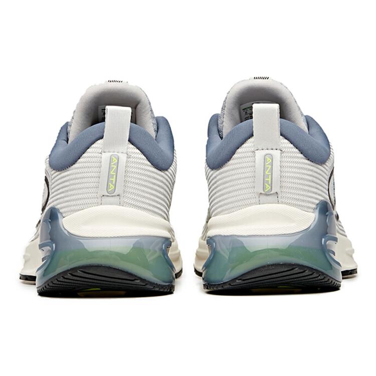 Anta Tron 1.0 Cushioned Slip-Resistant Abrasion-Resistant Breathable Low-Top Running Shoes Men's Gray White 112115586-4