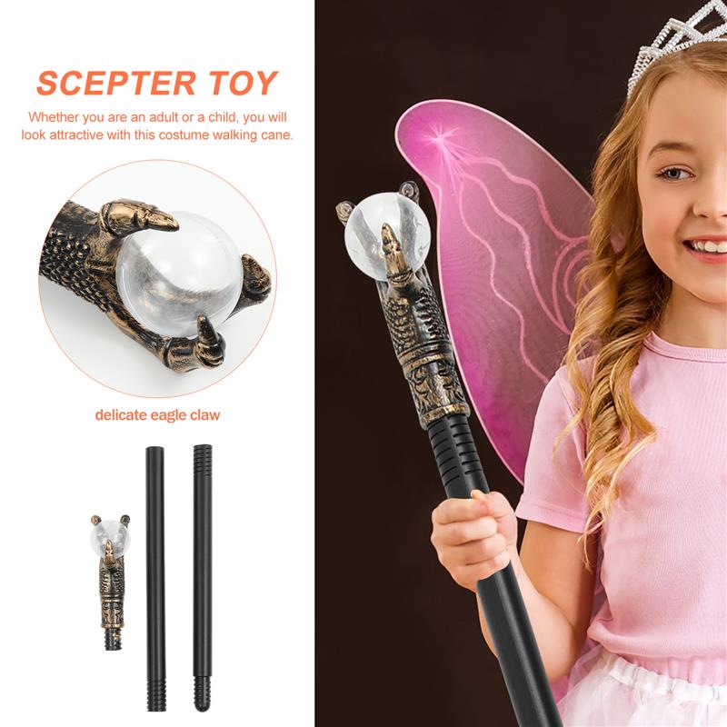 Halloween Sceptre Prop Plastic Costume Walking Cane Wand Halloween Party Cosplay Walking Cane Decorative