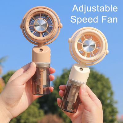 Misting Handheld Fan with USB Charging Portable Mini Cooling Fan with Water Spray 3 Speeds Desktop Fan for Outdoor Office Summer Travel