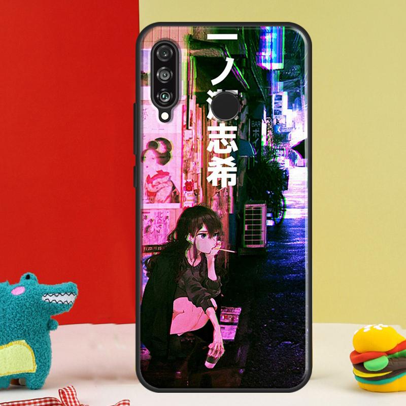 Vaporwave Glitch Anime For Huawei Nova 9 10 SE 12i 12s 11i 5T Y91 Y90 Y60 Y70 Y72 Y61 P60 Pro P20 P30 P40 Lite Case