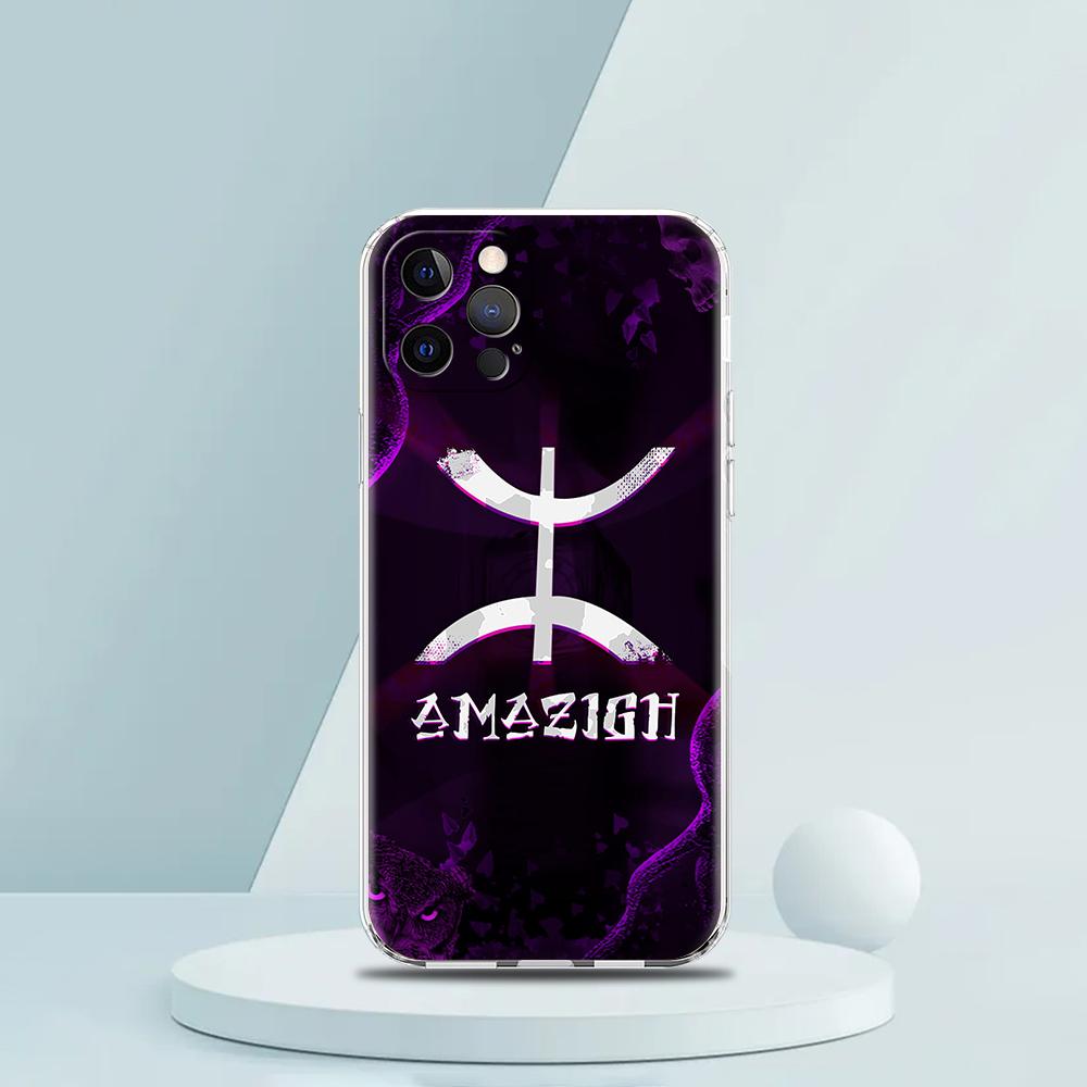 Amazigh Berber Flag Phone Case for iPhone 16 15 14 13 12 Pro Max Cover Transparent for iPhone 11 Pro Max 7 8 Plus XS XR Shell