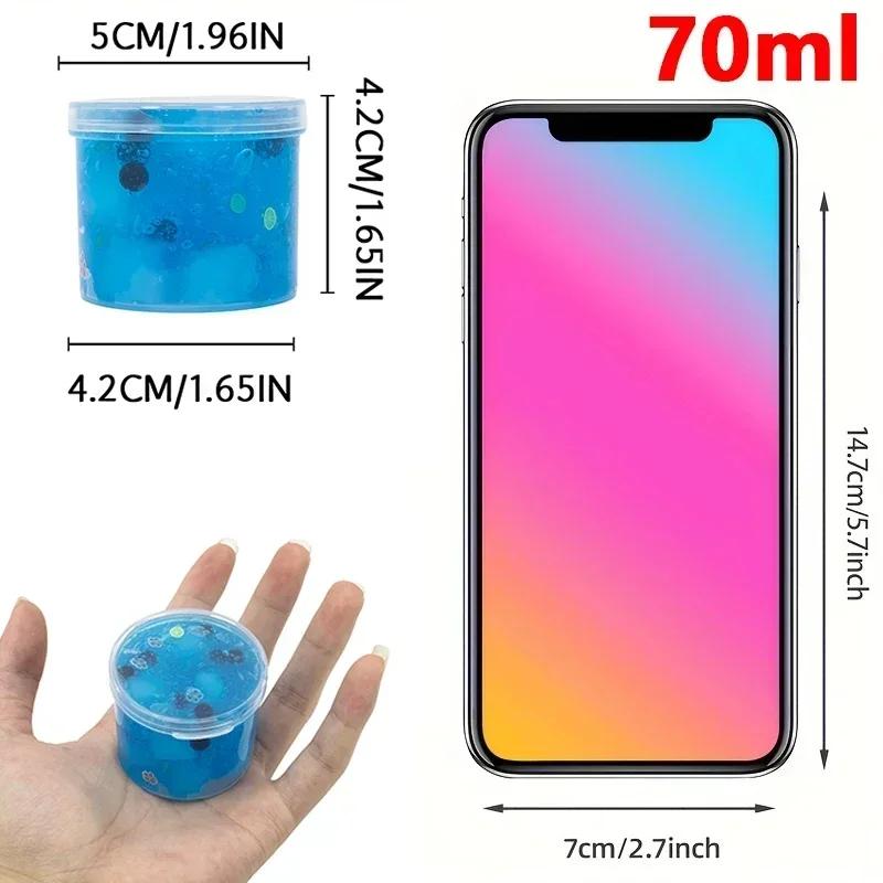 DIY Clear Jelly Cube Slime Kit, Fruit Themed Crystal Clay for Stress Relief & Festive Party Decor