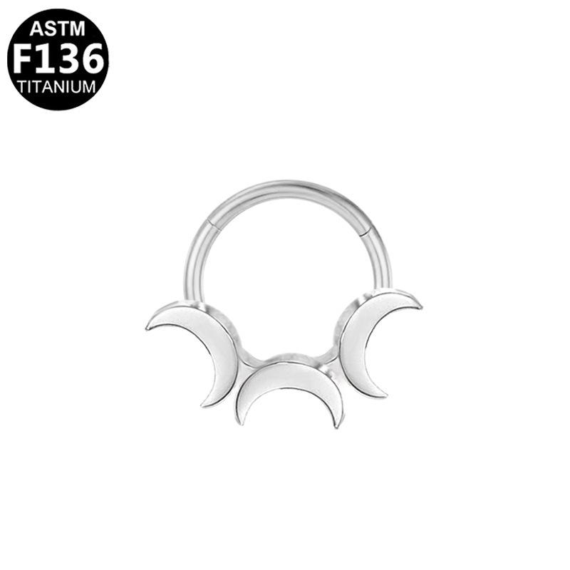 Titanium Square Zirconia Nose Ring, G23 Titanium Body Piercing Jewelry