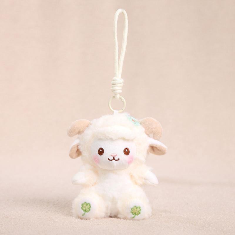 Colorful Small Sheep Plush Toy With Keyring For Bag Decoration And Gift