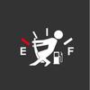 Autostickers Hoge Brandstofconsumptie Stickers Boze Jongens Brandstofmeter Leeg Stickers Auto Waterdicht DIY Decor