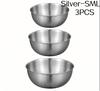 1/3pcs Stainless Steel Salad Bowl with Scale Large Capacity Flour Mixing Basin Multifunctional Bowls for Home Kitchen Essentials