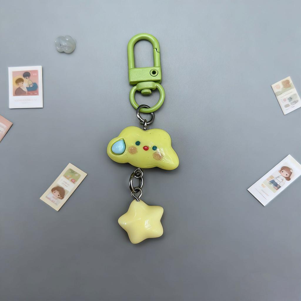 Cute Cloud Star Keychain Mini Bag Doll Pendant Backpack Charm Accessory Best Friend Gift Key Ring