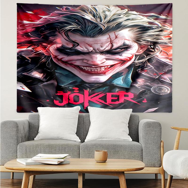 1PC Clown villain Quick-Dry Tapestry, Unique Design Tapestry, Suitable for Bedroom,Livingroom, Playroom,Heartwarming Holiday Gifts
