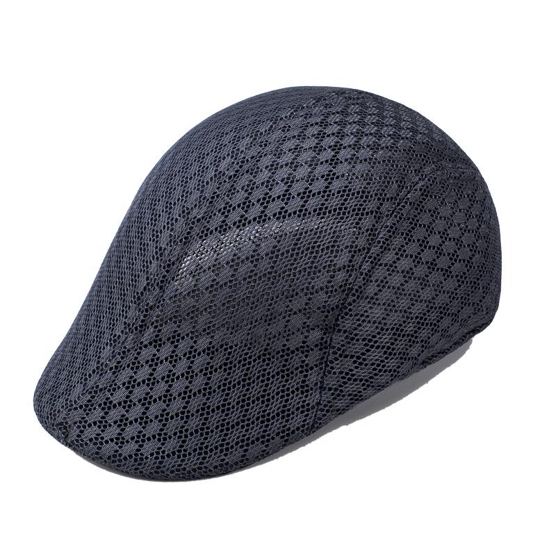 Summer Breathable Mesh Hollow Berets Hat For Men Convenient Spring Summer Beret Quick-drying Cap Retro Sun Newsboy Hats Painter