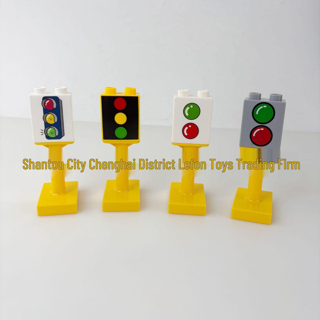 Large Building Block Traffic Accessories: Lights, Warning & No Honking Signs
