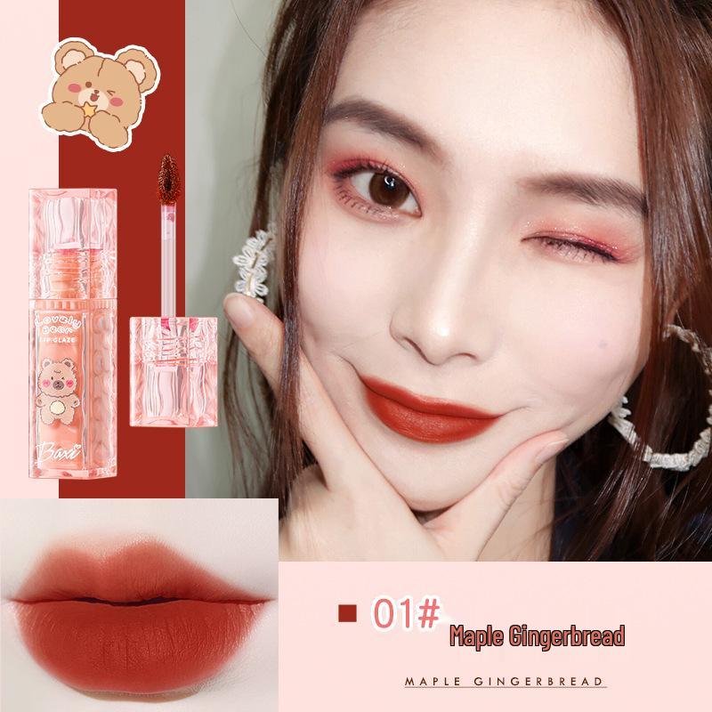 

Baxi Cute Milky Bear Matte Lip Mud - Non-Transfer, Vibrant & Everyday Wear Lip Glaze 2g