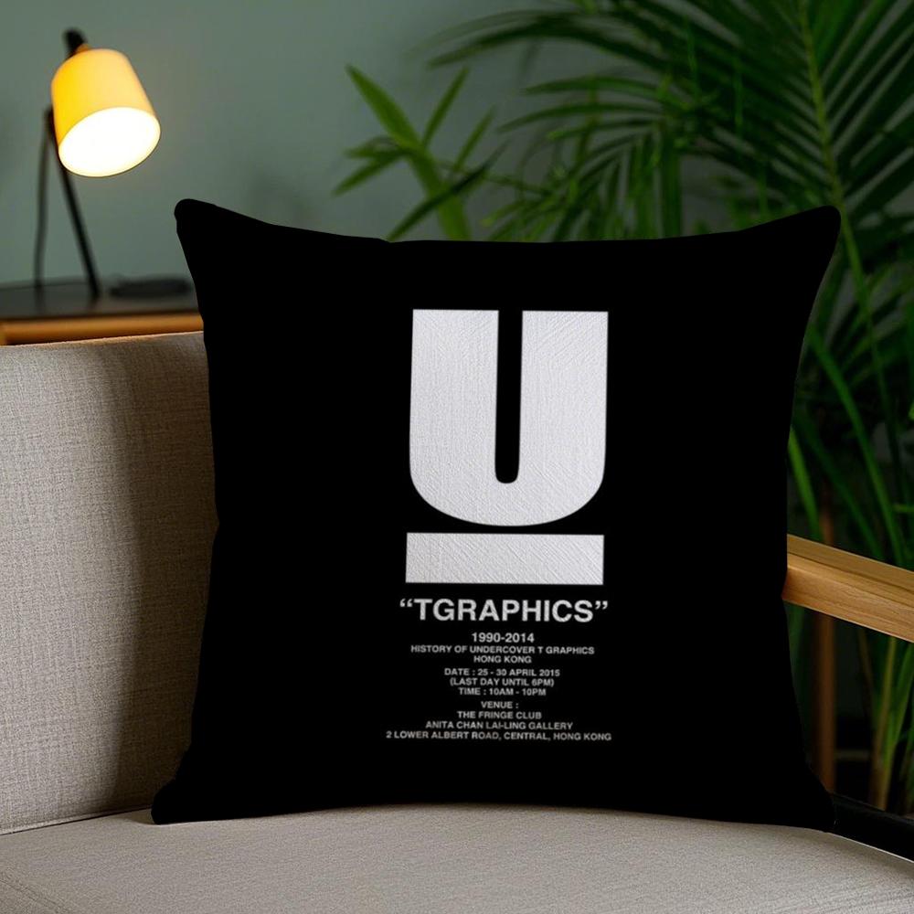 Brand U-Undercover Classic Cushion Cover Soft Short Plush Double-Sided Printing Home Decor Machine Washable Pillow Case Gift