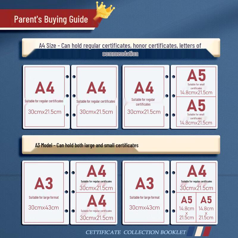 ShuXing Kids' Embossed Award & Art Certificate Display Album