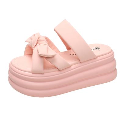 Mode 2024 Neue Sommer Damen Hausschuhe Dicke Sohle Dad Shoes Lässige Plateau Strand Flip Flops Freizeit Blume Sandalen Sneakers Frau 8.5CM