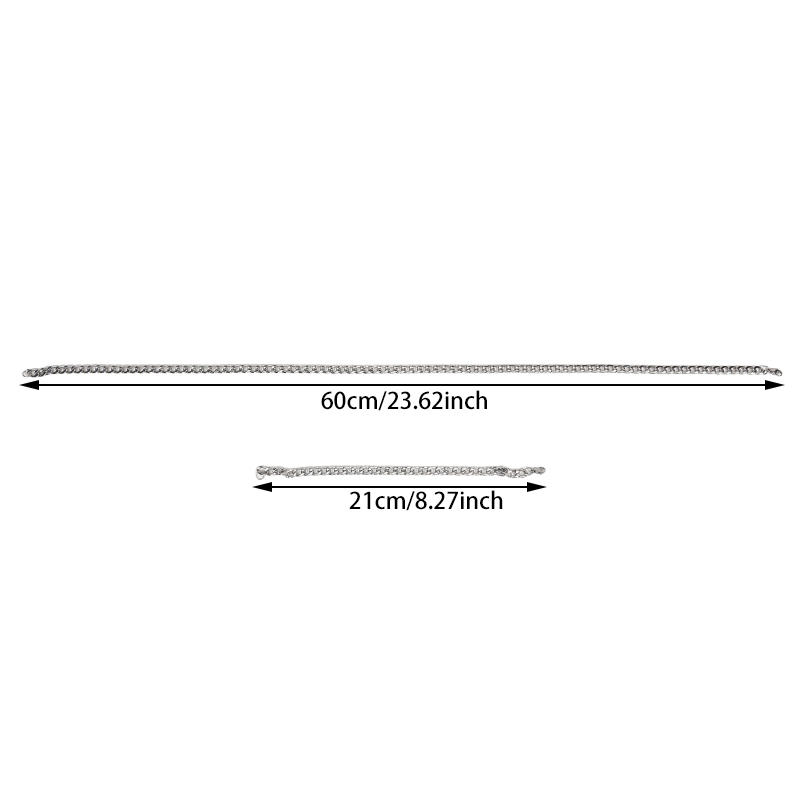 55 60cm Wide Stainless Steel Chain Cuban Link Chains Chokers Necklace For Mens Jewelry Silver Plated Solid Metal Fashion Jewelry