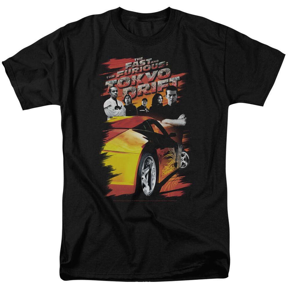 

Fast and Furious Drifting Crew T Shirt Mens Licensed Car Movie Tee Black XXXXL