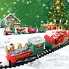 Classic Christmas Train Set - Battery Operated With Lights & Sounds, Railway Tracks For Under Tree Decor & Kids Play