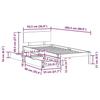 VidaXL Bed Frame with Drawers White 90x200 Cm Solid Pine Wood, Slatted Base, Single Bed Frame, Wooden Bed Frame 3301979