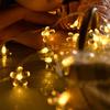 Outdoor Cherry Blossom Solar LED String Lights - Colorful Flower Decorations for Wedding and Festival