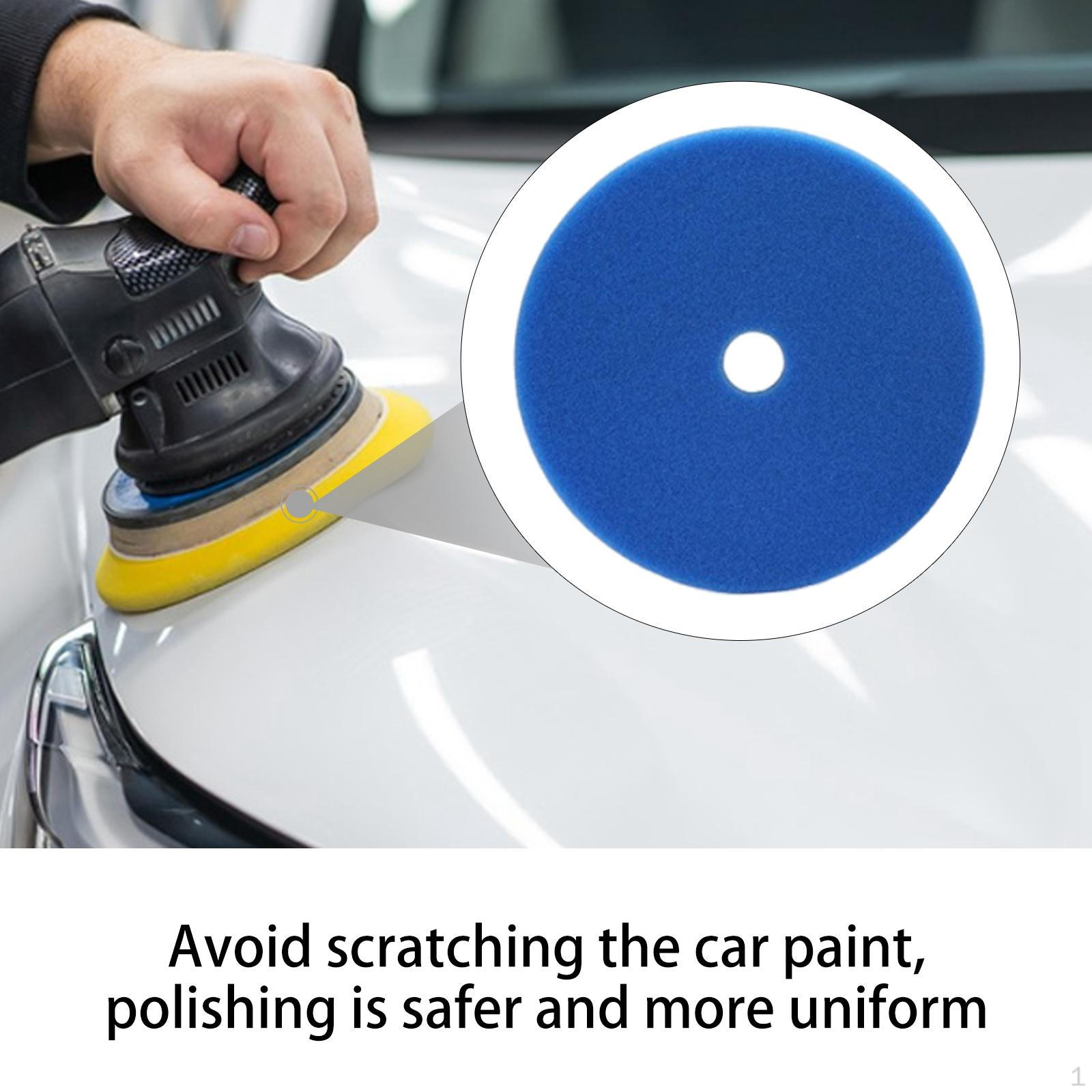 

5-дюймовый полировальный диск для автомобиля с креплением на липучке для финишной обработки поверхности синий