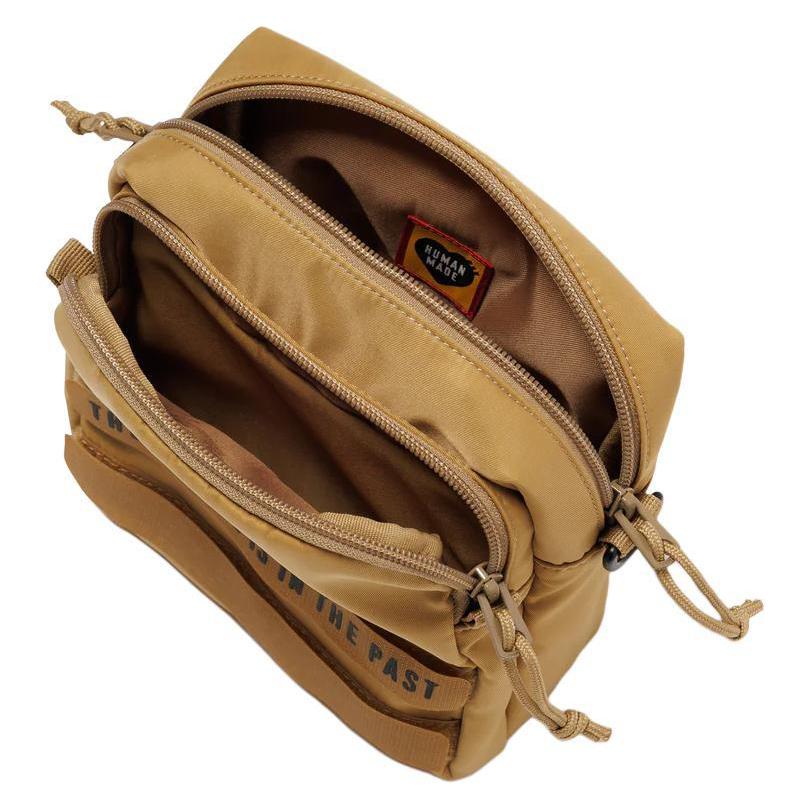 New HUMAN MADE Nylon Crossbody Bag Shoulder Bag Large Size Unisex Light Umber HM28GD017