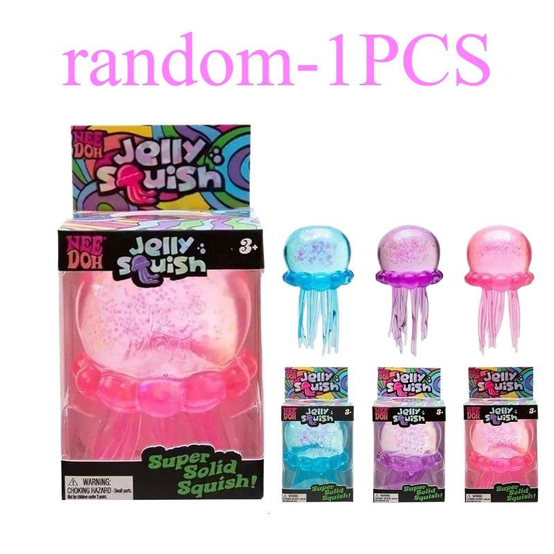 

Needoh Jellyfish Maltose Squishy Toy Soft Colors Cute Jelly Fish Modeling Stress Relief Relax Fun Toy for Friends Gifts