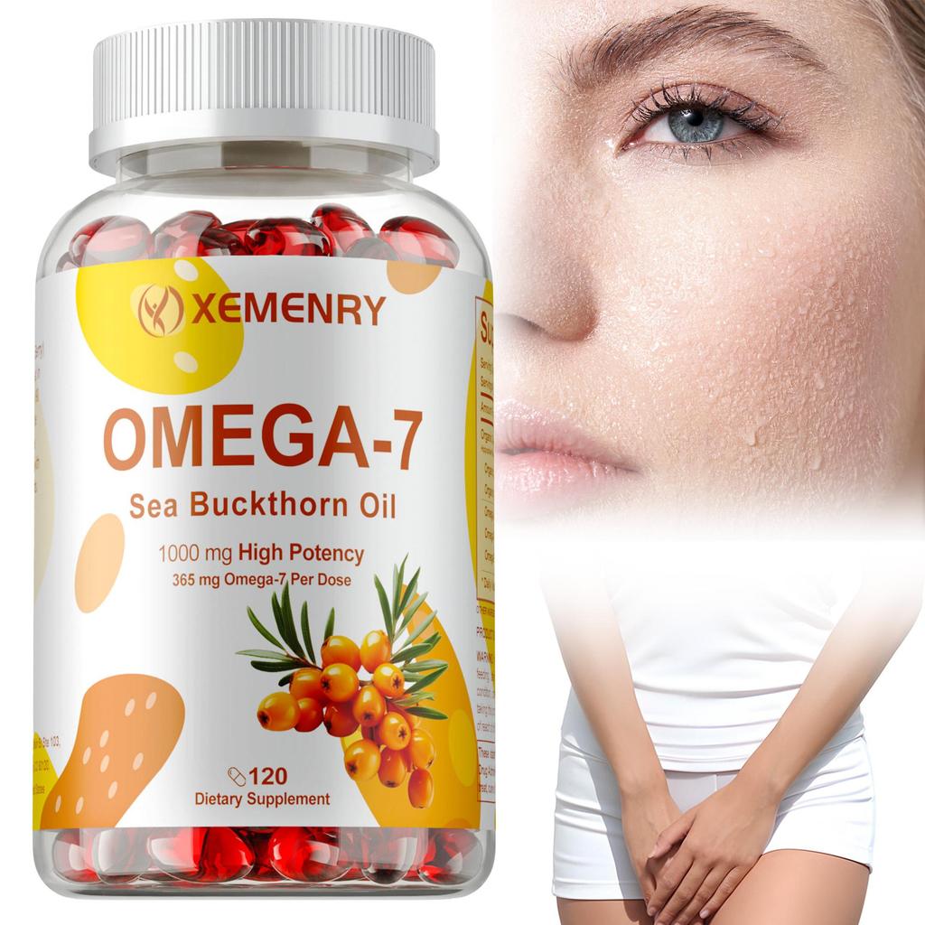 Kapsle s olejem z rakytníku řešetlákového Omega-7 podporují antioxidační aktivitu, posilují imunitu a podporují zdravou pokožku, vlasy a nehty.