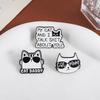 Punk Cat Enamel Pins Custom MY CAT AND I TALK SHIT ABOUT YOU Brooches Lapel Badges Clothes Animal Jewelry Gift for Kids Friends