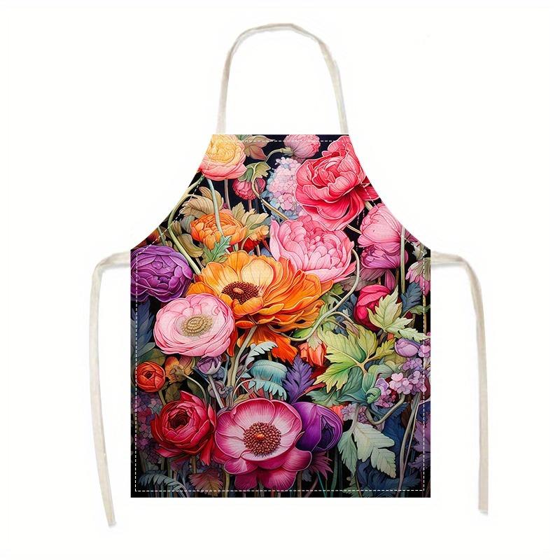 

1pc Large Solid Color Background Romantic Heart Pattern Apron, Home Decoration Kitchen Wear, Sleeveless Durable Washable Unisex Cooking Apron, 68x55cm/26.77×21.65 Inch білий