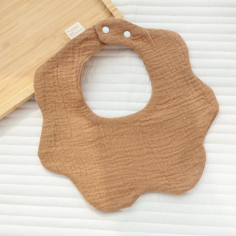 Cross-Border Six-Layer Cotton Crepe Baby Drool Bib - Pure Cotton Crinkled Gauze Marshmallow Bib