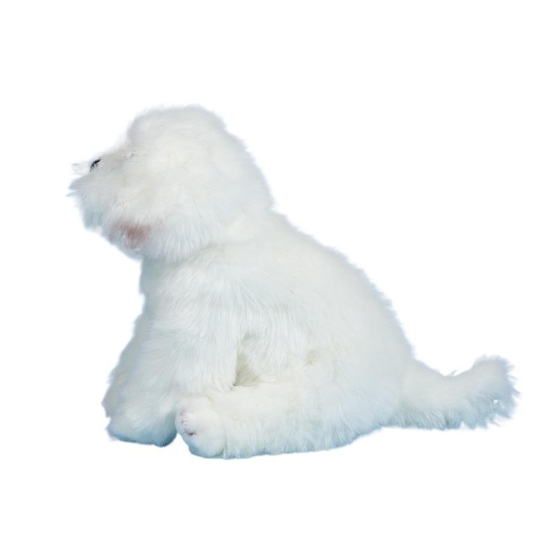 Hračka Bílý Pes Panenka Dárek k Narozeninám Roztomilá Plyšová Panenka