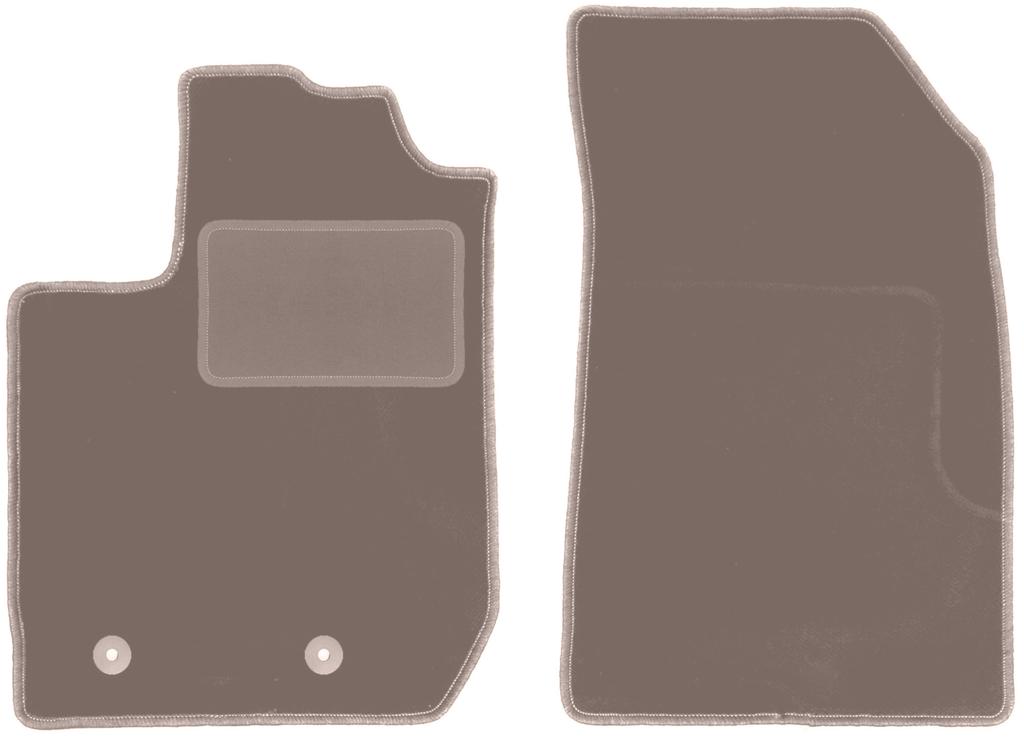 Beige front floor mats for: Dacia Sandero Stepway II FL hatchback (2018-2021)