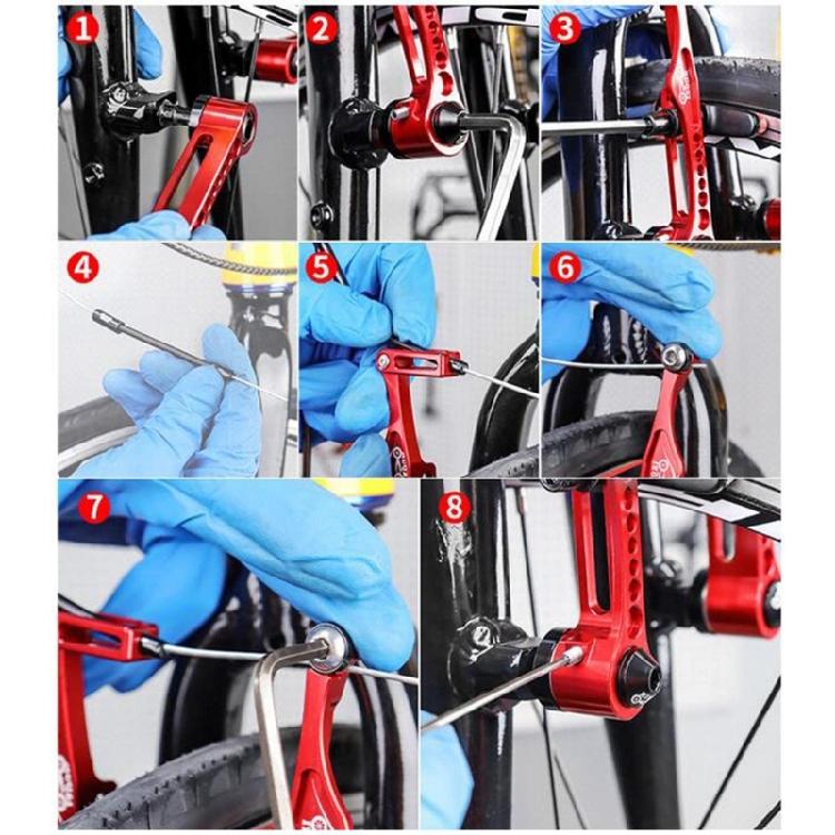 Pinza V-Brake Pieghevole Bici Braccio Corto/Lungo Lega di Alluminio Pinza V-Brake Maniglia Leva Freno Ciclismo Pinza Strumento